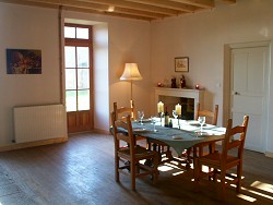 The dining room with doors into your private garden