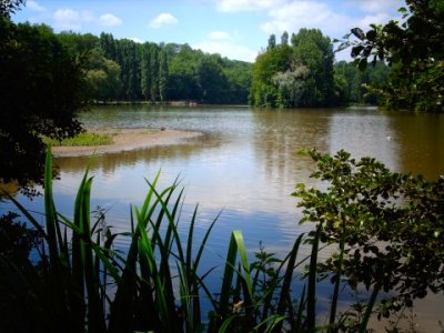 There are many lakes in the area. This one has supervised swimming and other activities in the summer