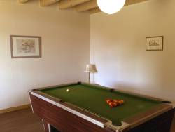 The pool table in the games room